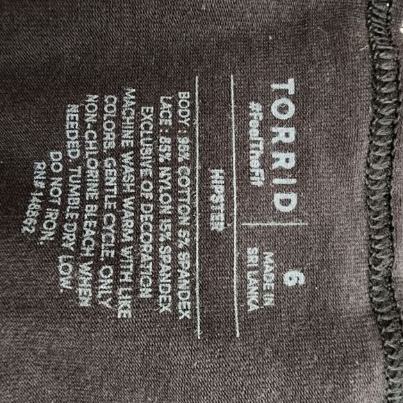 6X 30W Torrid Black Tarot Hipster Mid Rise Panty Lace Star Witch Magic Astrology - Picture 4 of 8